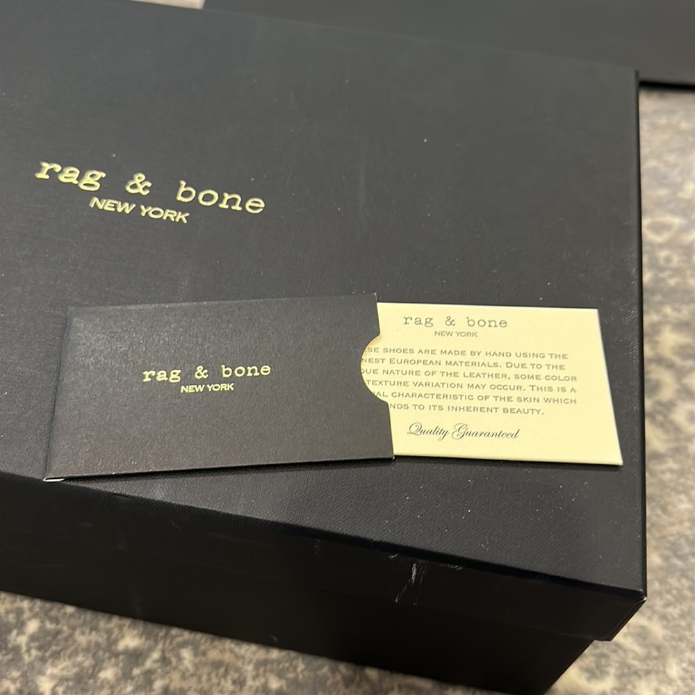 RAG & BONE SHOE BOX TISSUE DUST BAG SHOPPING BAG AND ENVELOPE WITH CARD - Picture 3 of 11
